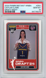 Graded 2024 Panini Instant WNBA Caitlin Clark #DN1 Draft Night Rookie RC Basketball Card PSA 10 Gem Mint