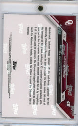 Tarjeta de fútbol americano Topps Bowman U Now Jackson Arnold n.° 46 azul n.° 49 de Oklahoma Sooners Rookie RC 2024