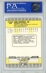 Graded 1989 Fleer Ken Griffey Jr. #548 Rookie RC Baseball Card PSA 9 Mint
