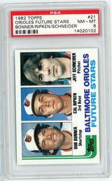 Graded 1982 Topps Cal Ripken Jr. #21 Rookie RC Baseball Card PSA 8 NM-MT