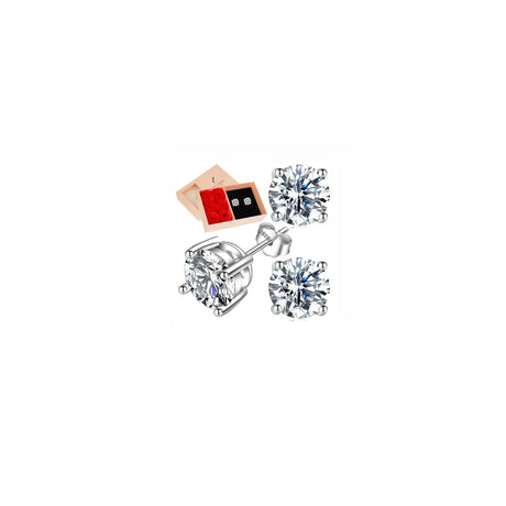 Valentines Day Gifts for Her Moissanite Earrings-Sterling Silver Earrings for Women Lab Grown Earrings Moissanite Stud Earrings for Men Fake Diamond Stud Earrings - Lootquake