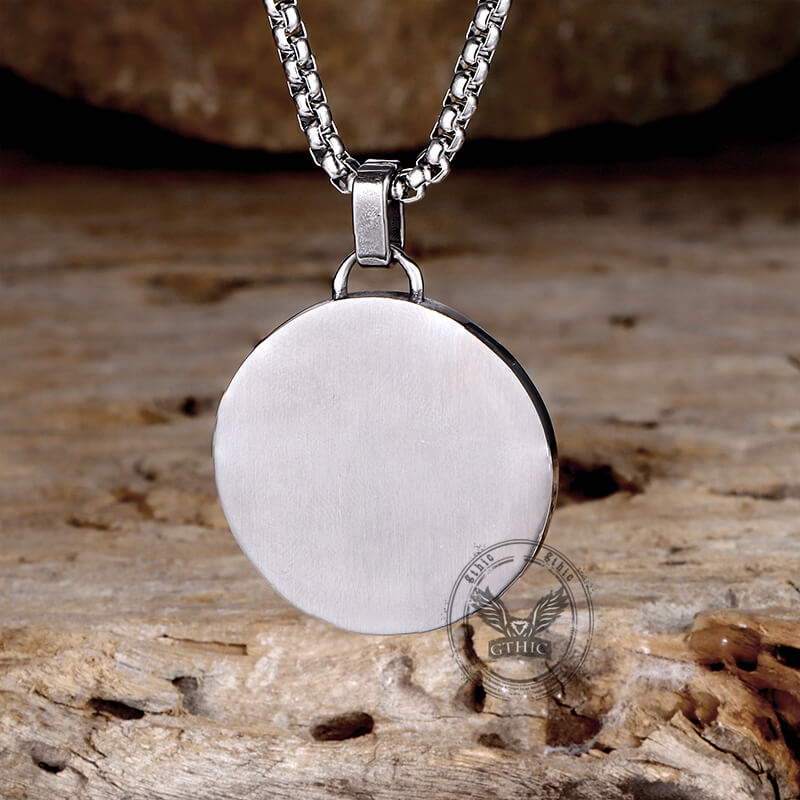 Colgante de acero inoxidable con calavera de jefe indio