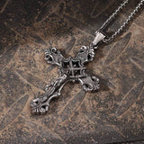 INRI Budded Cross Stainless Steel Pendant