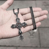 INRI Budded Cross Stainless Steel Pendant