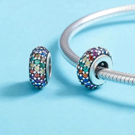 S925 Rainbow Sterling Silver Beads for DIY Necklaces - Lootquake