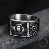 Irish Claddagh Stainless Steel Celtic Knots Ring