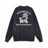 It Is What It Is Raccoon Print Vintage Washed Sweatshirt