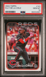 Graded 2024 Topps Elly De La Cruz #141 Rookie RC Baseball Card PSA 10 Gem Mint