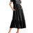 Cnlinkco Summer Dresses for Women 2024 Vacation Curvy Flowy Dresses Midi Dresses for Women Casual Tiered Dress with Pockets Black XL - Lootquake