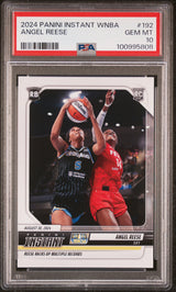Tarjeta de baloncesto Panini Instant WNBA Angel Reese n.° 192 Rookie RC PSA 10 Gem Mint, clasificada en 2024