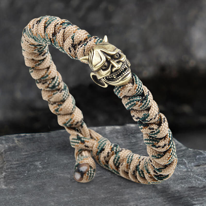 Pulsera de paracord japonesa de aleación Oni de 7 núcleos