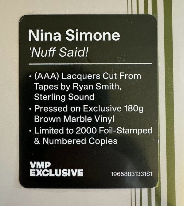 'Nuff Said! (VMP | BROWN MARBLE VINYL) | Mint (M) Mint (M)
