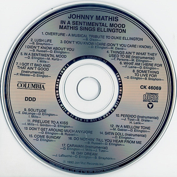 In A Sentimental Mood: Mathis Sings Ellington (CD) | Excellent (EX) Excellent+ (EX+)