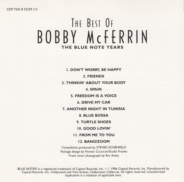 Lo mejor de Bobby McFerrin (CD) | Casi nuevo (NM) Casi nuevo (NM)