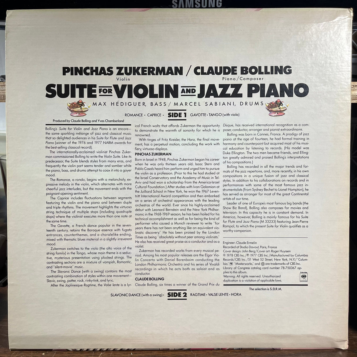 Suite For Violin And Jazz Piano (LP) | Near Mint (NM) Near Mint (NM)