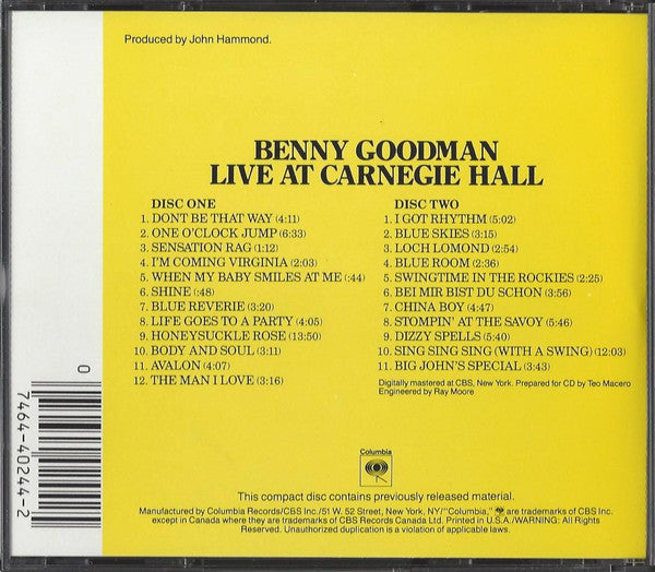 Live At Carnegie Hall (2xCD) | Near Mint (NM) Near Mint (NM)