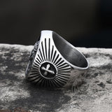 Jesus Cross Stainless Steel Religious Ring