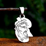 Jesus Head Stainless Steel Christian Pendant