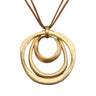 joymiao Large Pendant Necklace Chunky Boho Necklaces for Women Long Brown Necklace Leather Necklaces for Women Hippie Jewelry - Lootquake