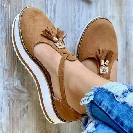 Women Flat Shoes Thick Sole Platform Shoes - Lootquake