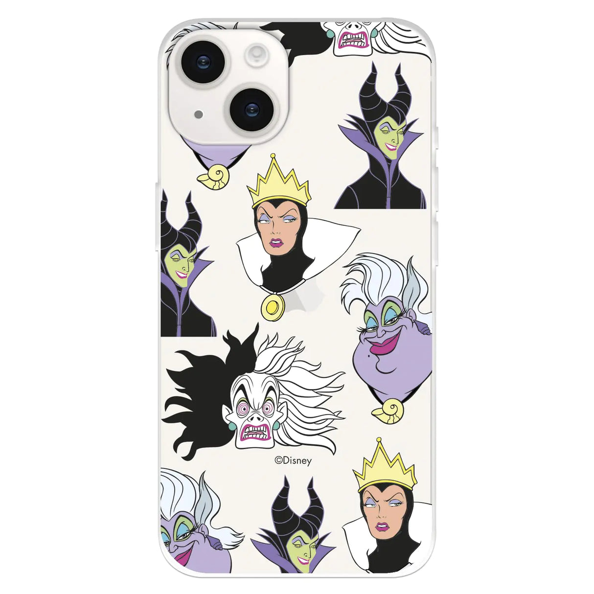 Case Compatible with iPhone 15 Official Disney Villains to Protect Your Mobile Phone Transparent Flexible Silicone Case with Official Licensed Disney Villains - Lootquake