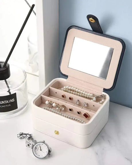 Portable Jewelry Box for Earrings and Necklaces, Minimalist - Lootquake