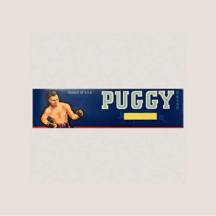 Knockout Nostalgia: 1930s Puggy Boxing Crate Label Wall Art