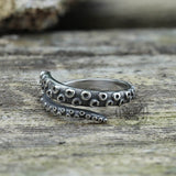 Kraken Octopus Arm Stainless Steel Ring