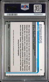 Tarjeta de MMA de UFC RC de Leon Edwards #2 Refractor Rookie de Topps UFC Chrome 2019, calificada PSA 10 Gem Mint