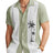 COOFANDY Vintage Mens Bowling Shirts Button Up Vacation Shirts Loose Fit Short Sleeve Shirts - Lootquake
