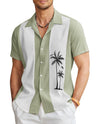 COOFANDY Vintage Mens Bowling Shirts Button Up Vacation Shirts Loose Fit Short Sleeve Shirts - Lootquake