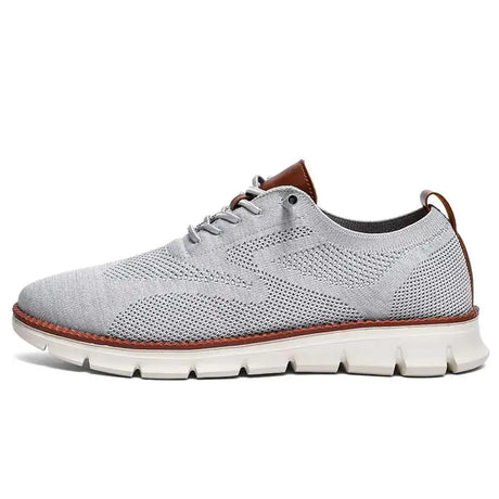 Breeze Shoes for Men Comfortable Dress Shoes for Men Oxfords Lace-Up Lightweight Casual Walking Shoes Mens wearbreeze Shoes Breeze Urban Shoes Breathable Upper Grey - Lootquake