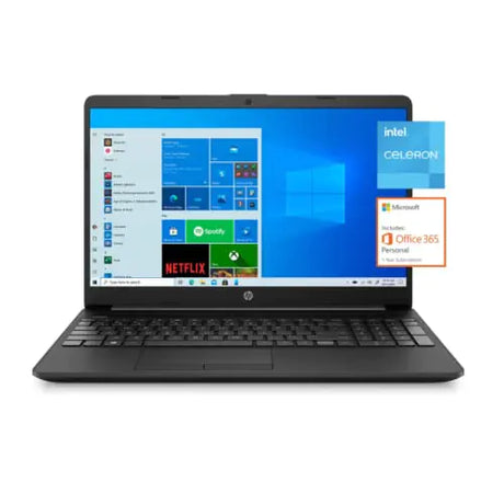 HP Laptop 15 15.6" FHD Anti-Glare Screen Celeron N4020 Processor UHD Graphics 4GB DDR4 RAM 128GB SSD Webcam Type-C RJ-45 HDMI Windows 10 in S - Lootquake