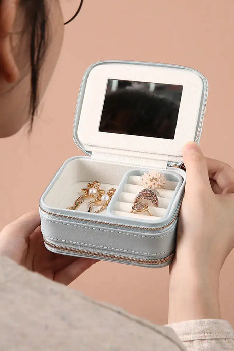 Portable Travel Jewelry Box for Earrings and Necklaces - Lootquake