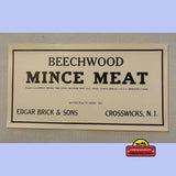 Rare Antique Vintage Beechwood Mince Meat Label Brings Nostalgia Home