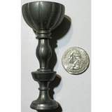 Late 19th Century Dark Pewter Fluted Miniature Goblet Collectible