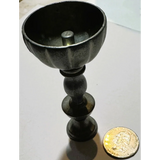 Late 19th Century Dark Pewter Fluted Miniature Goblet Collectible