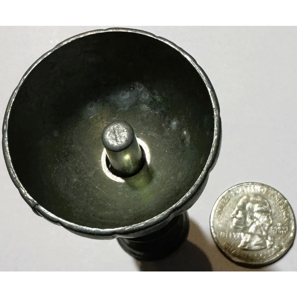 Late 19th Century Dark Pewter Fluted Miniature Goblet Collectible