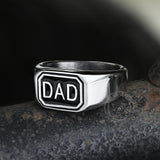 Letters DAD Stainless Steel Ring