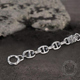 Lion Head Stainless Steel Skull Bracelet