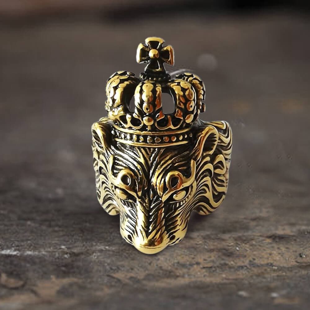 Lion King Crown Stainless Steel Ring
