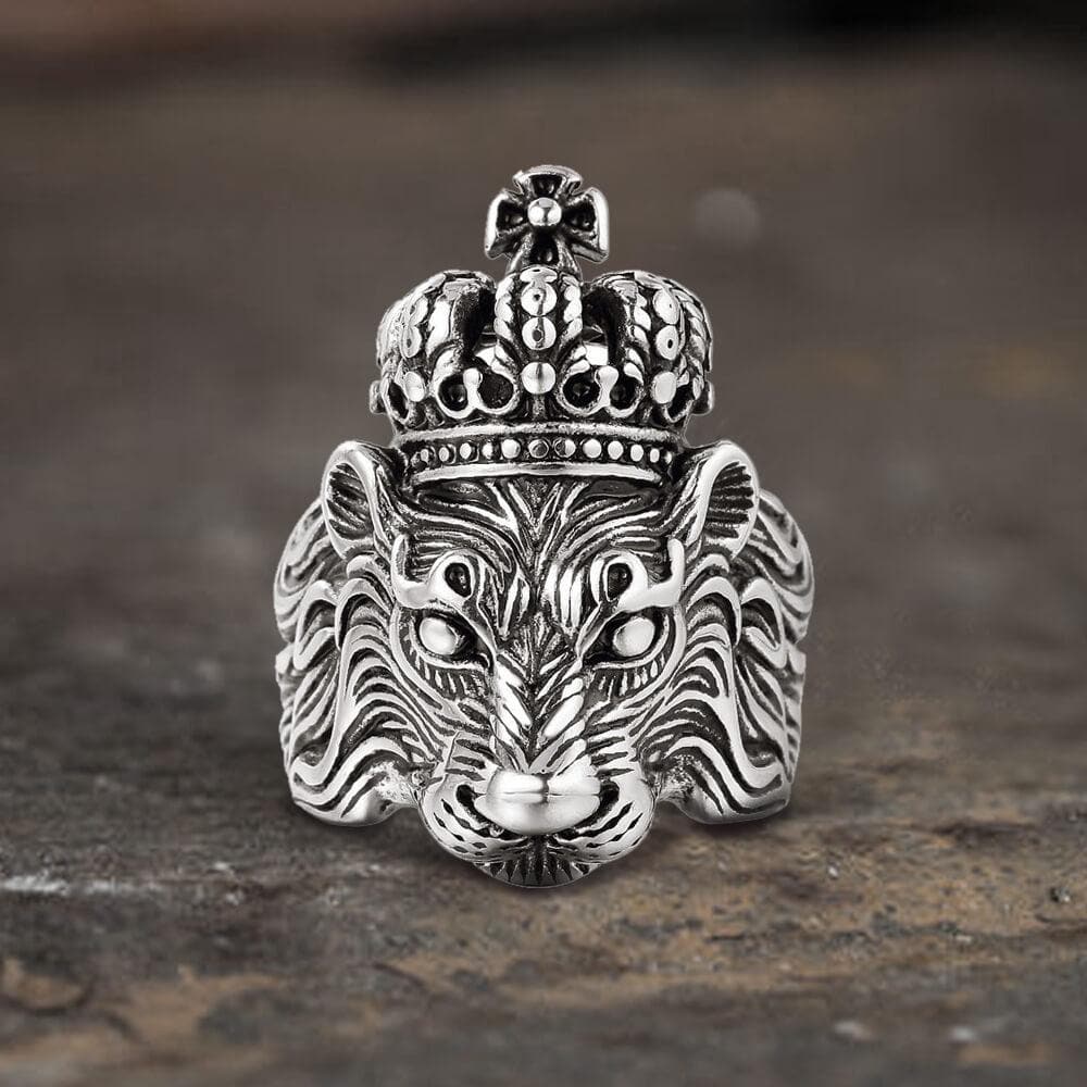 Lion King Crown Stainless Steel Ring