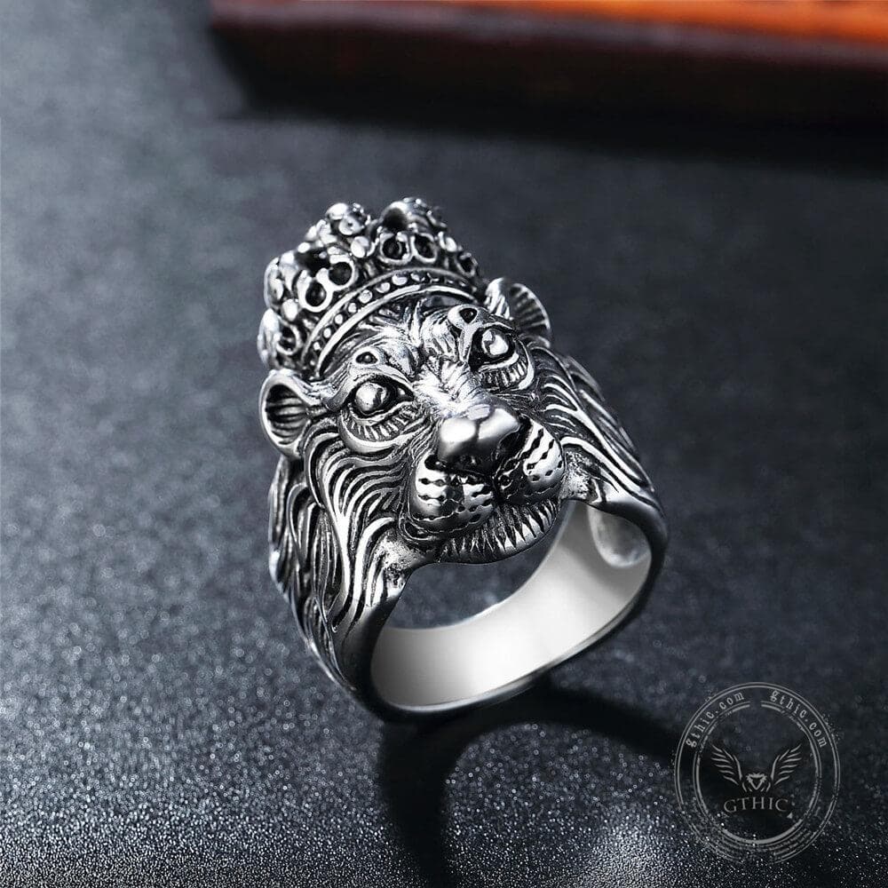 Lion King Crown Stainless Steel Ring