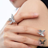 Liquefied Butterfly Copper Open Ring