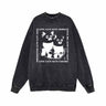 Love Cats Hate Sexism Vintage Washed Sweatshirt