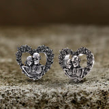 Loved Heart Skull Stainless Steel Ear Gauges