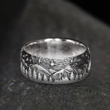 Loyal Wolf Pattern Alloy Embossed Ring