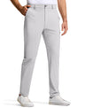 SERAMY Mens Golf Dress Pants 31" with 5 Pockets Stretch Slim Fit Lightweight Quick Dry Chino Trousers for Work Casual Travel Bright Gray 32 - Lootquake