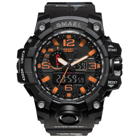 SMAEL Brand Men Sports Watches Dual Display - Lootquake