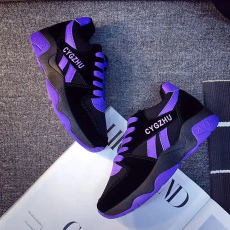 Color Block Sneakers, Casual Shoes, Platform Shoes - Lootquake